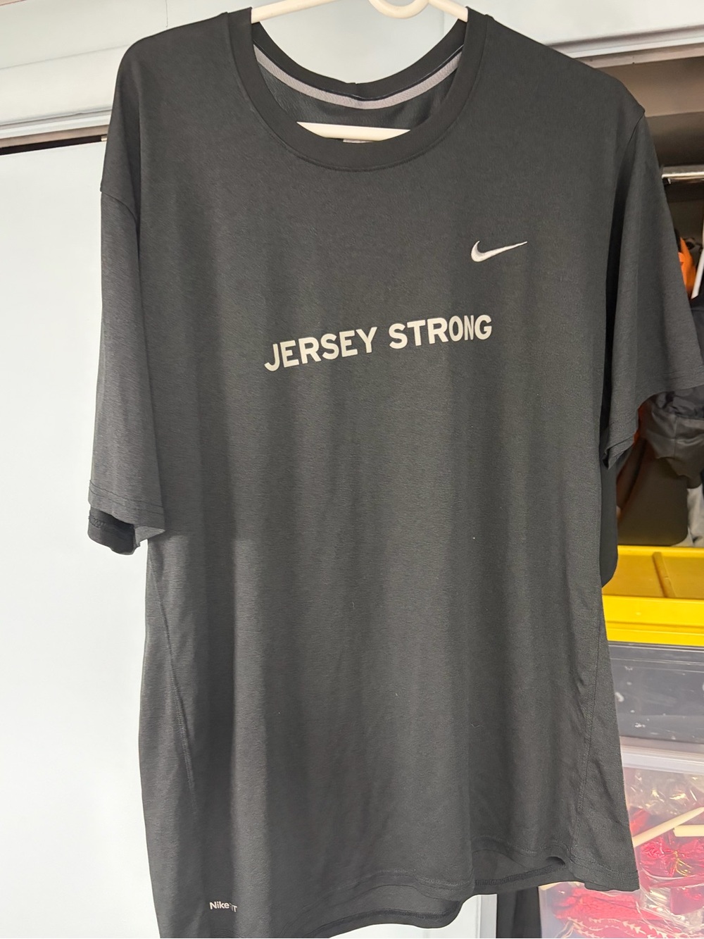Nike brand dri fit New Jersey strong emboldened swoosh athletic shirt size 2XL